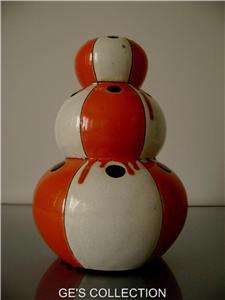 VERY RARE THREE COLOR GEOMETRIC VASE   CHARLES CATTEAU  