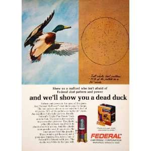  1969 Ad Federal Cartridge Bullets Shell Pattern Pellet Powder 