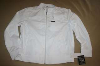 Members Only Mens Lined Wind Jacket XL NEW White NWT  