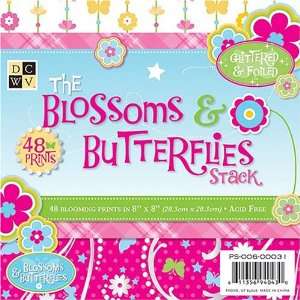   Inch by 8 Inch Blossoms & Butterflies Paper Stack Arts, Crafts