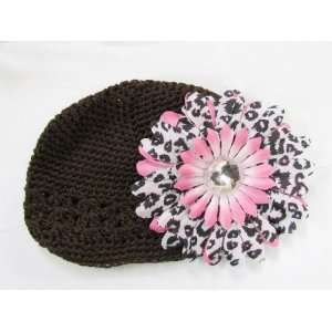  PepperLonely 3 in 1 Brown Adorable Infant Beanie Kufi Hat 
