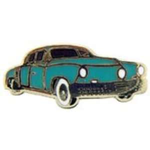 Tucker Car Side View Pin Turquoise 1