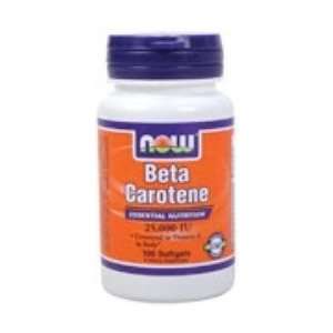  Beta Carotene 100 Softgel 25000 IU   NOW Foods Health 