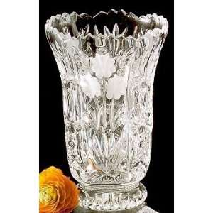   Rose Clear German 24% Lead Crystal 6.5 Inch Vase