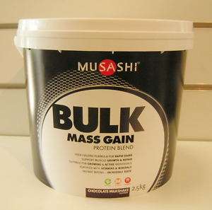 MUSASHI BULK Mass Gain Protein Powder 2.5kg Chocolate  
