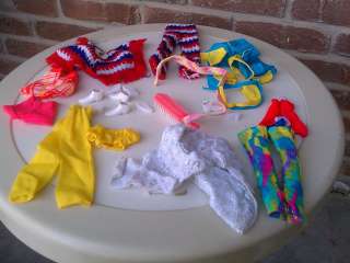 1966 & 1967 Mattel Barbie Doll Lot with clothes and shoes Made in 