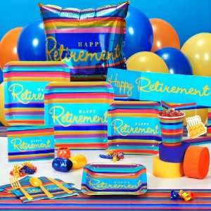  Retirement Stripes Deluxe Party Pack for 16: Toys & Games