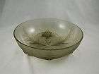 Verlys THISTLE BOWL *Double Signed* TOPAZ with Etched Underside Glass