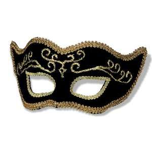 Lets Party By Forum Novelties Inc Black Venetian Mask / Black   Size 