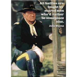 John Wayne Battles Fought Scared Men Magnet 26804D 