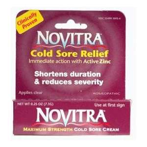 Novitra Cold Sore Cream W/zinc .25oz Health & Personal 