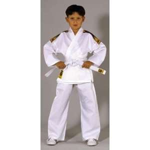  Kwon Tiger Student Karate Uniform w/ Belt   White: Sports 