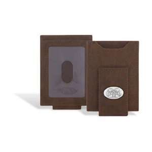   State   Crazy Horse Leather Front Pocket Wallet