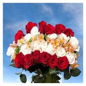 Bouquet of Roses 2 Dozen Roses Two Colors & Fillers 6 Top Secret 