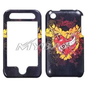  iphone 3G S & 3G Love Tattoo Clazzy(Leather Touch) Protector Case 