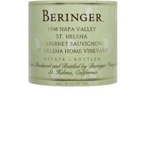  1996 Beringer Cabernet Sauvignon St. Helena Home Vineyard 