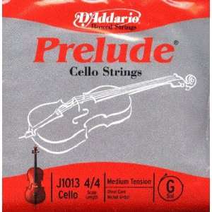  DAddario Cello Prelude 4/4 Medium Nickel Wound G, J1013 M 