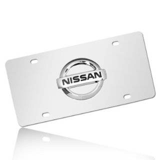 Nissan Chrome Logo On Stainless Steel License Plate by Nissan
