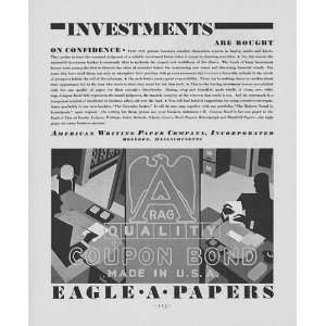  Eagle A Paper Investments Ad from 1930   $39 Office 