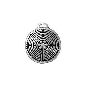   Silver (plated) Labyrinth 23x26mm Charms Arts, Crafts & Sewing