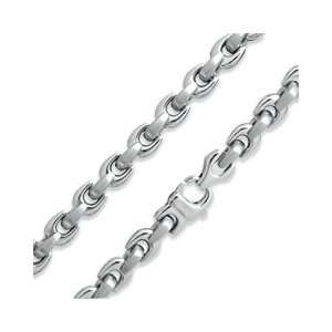  Mens Stainless Steel Horseshoe Links Necklace   24 MENS 