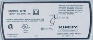 KIRBY Ultimate G Diamond Vacuum G7D w/ Attachments + Shampoo Kit 