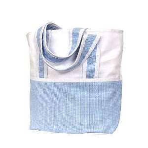  Personalized Pique Blue Tote Diaper Bag: Baby