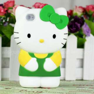   Cute Silicone Hello Kitty Case Cover Skin For iPhone 4 G 4G 4S  