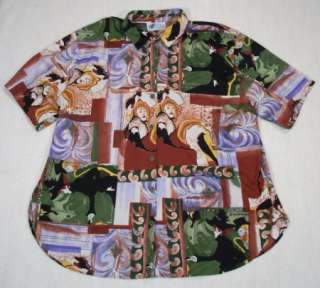 TOP NOTCH Short Sleeve Impressionist Art Shirt size 2X  