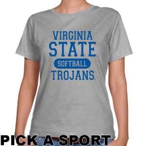 Virginia State Trojans Ladies Ash Custom Sport Classic Fit T shirt  