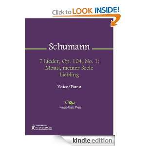   Seele Liebling Sheet Music Robert Schumann  Kindle Store