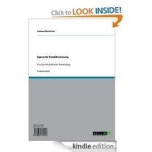 Operante Konditionierung (German Edition) Andreas Weinfurter  