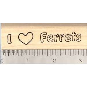  I *Heart* Ferrets Rubber Stamp: Arts, Crafts & Sewing