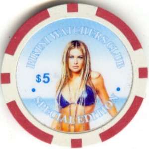 500 Bikini Girls Laser Cash Game poker chip set  