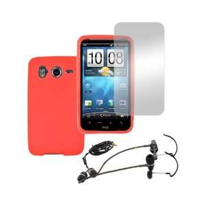   Screen Protector + RF3 Envi Headset For HTC Inspire 4G Electronics
