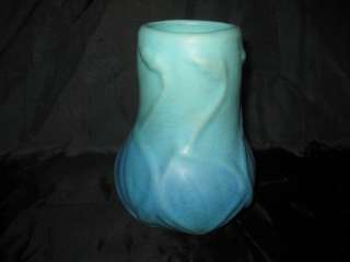   Briggle Pottery Turquoise Blue Onion Bulb Vase 645 Colorado Springs
