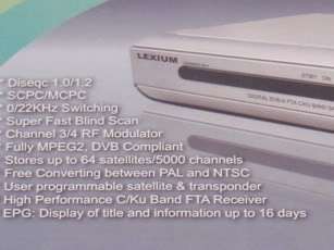LEXIUM DBS6600 Mini DVB S Digital Satellite FTA Receiver C/Ku Band 