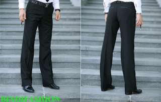 New Mens super slim low rise dress pants Black #001  