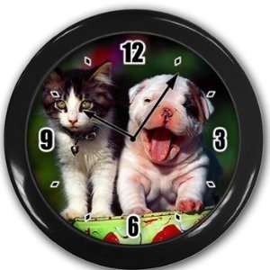  cut puppy and kitten Wall Clock Black Great Unique Gift 