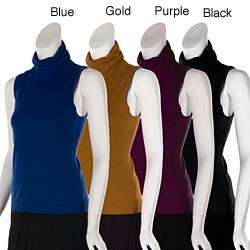 Cable and Gauge Juniors Sleeveless Turtleneck  Overstock