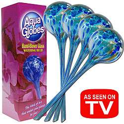 AS SEEN ON TV Aqua Globe Watering Bulbs (Set of 4)  Overstock