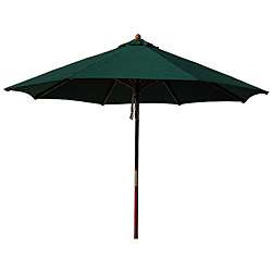 Hardwood 9 foot Hunter Green Patio Umbrella  Overstock