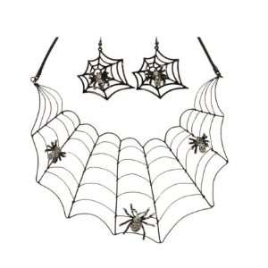   Web Necklace and Earrings Costume Accessory [Apparel] 