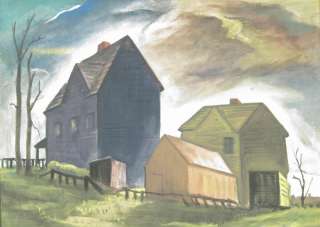 Original American Regionalist Painting Signed 1930s  