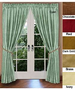 Dupioni Silk Rod Pocket 84 inch Curtain Panel Pair  Overstock
