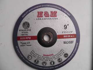 40 9 x1/4 Metal Grinding Wheel Disc Angle Grinder Tool  