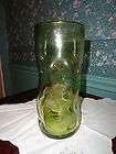 lovely vintage blenko oilve green large pinched vase 