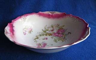 Antique Victorian Porcelain Bowl Floral Lilly of Valley  