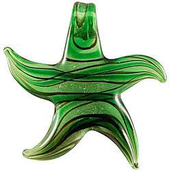 Murano style Glass Green Wave Star Pendant Price $8.59