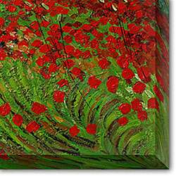 Van Gogh Field with Poppies Oil Reproduction  Overstock